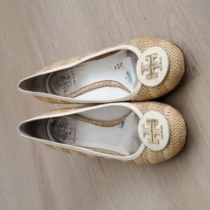 Tory Burch Woven Tan Wedge